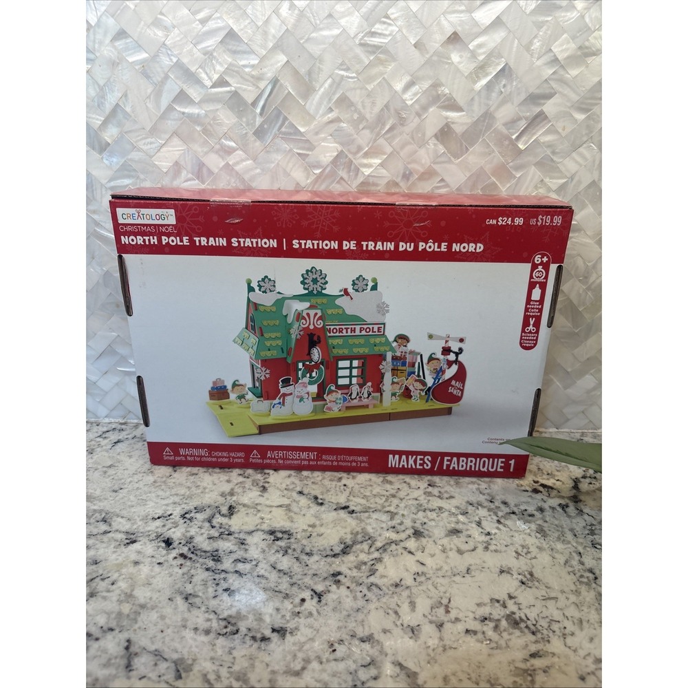 New Creatology Christmas Arts Craft DIY‎ Kit North Pole Train Station Foam